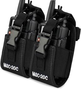 img 4 attached to 📻 abcGood 3-in-1 Multi-Function Universal Pouch Bag Holster Case for GPS PMR446 Motorola Kenwood Midland ICOM Yaesu Two Way Radio Transceiver Walkie Talkie - Pack of 2