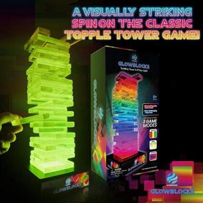 img 3 attached to 🌟 Glowblocks: Illuminate Your Stack with Light Up Tumbling Toppling Building Set