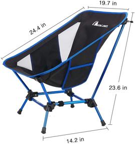 img 2 attached to 🪑 MOON LENCE Outdoor Camping Chair - Compact, Portable, Folding Chair with Side Pockets - Packable, Lightweight, Heavy Duty for Camping, Backpacking, Hiking…