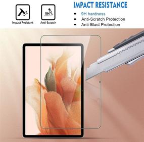 img 2 attached to 2-Pack PULEN Защитное стекло для экрана Samsung Galaxy Tab S7 FE 5G 2021/Tab S7 Plus - HD-чистота, антицарапин, без пузырей, твердость 9H (12,4 дюйма)