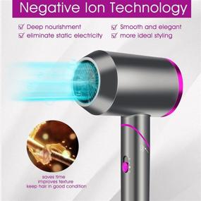 img 3 attached to 💨 Ionic Hair Dryer by DORISILK: Professional 1200W Negative Ionic Blow Dryer with Diffuser & Nozzle - Foldable, Lightweight & Fast Drying - 3 Heat Settings & 2 Speeds - Ideal for Home, Travel, Salon