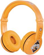 onanoff buddyphones play: wireless kids headphones with volume-limiting bluetooth, 18-hour battery, 4 volume modes, non-allergenic earpads, buddycable for sharing, yellow logo
