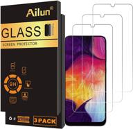 защитное стекло ailun tempered glass screen protector 3-pack для samsung galaxy a50, a30, a50s, a30s, a40, m30, m31 - 9h стойкость, 2.5d грань, совместимость с чехлами. логотип