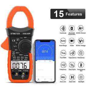 img 2 attached to 🔧 BTMETER BT-570S-APP Digital Clamp Multimeter with Bluetooth, 6000 Counts TRMS Clamp-on Ammeter Auto Ranging Voltage Tester AC DC Volt Amp Ohm NCV Temperature Capacitance Measurement