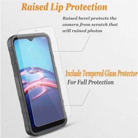 img 1 attached to Circlemalls - T-Mobile Revvl 5G Phone Case with Tempered Glass Screen Protector 📱 - Armor Heavy Duty Kickstand Cover, Belt Clip Holster - Black [Not Fit Revvl 4]