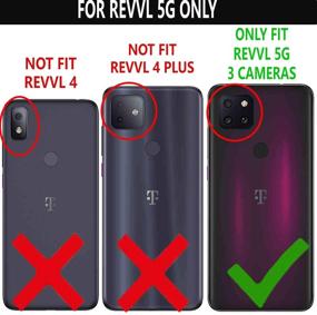 img 3 attached to Circlemalls - T-Mobile Revvl 5G Phone Case with Tempered Glass Screen Protector 📱 - Armor Heavy Duty Kickstand Cover, Belt Clip Holster - Black [Not Fit Revvl 4]