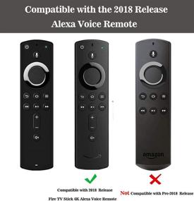 img 3 attached to 📱 Premium Black Silicone Remote Cover Case for Fire TV Stick 2020/4K - Auswaur Protective Skin for Alexa Voice Remote Control (2nd/3rd Gen)