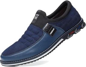 img 4 attached to 👞 COSIDRAM Loafers: Stylish Microfiber Leather Driving Shoes for Men