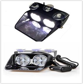 img 4 attached to High-powered HY 8 LED 12V Strobe Light: Ideal for Cars, Trucks, Police and Emergency Warning Dash Flash Lamp (White)