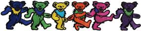 img 4 attached to 🐻 Grateful Dead Dancing Bears Patch, 3x8, Multicolor - Large, by C&D Visionary Application