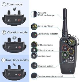 img 2 attached to 🐶 Premium Dog Training Shock Collar for Dogs - PetSpy M686 - Vibration, Shock, Beep - Rechargeable & Waterproof - E-Collar Remote Trainer