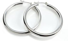 img 1 attached to Sterling Polished Hoops Loops Earrings - Girls' Jewelry for Earrings