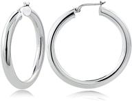 sterling polished hoops loops earrings - girls' jewelry for earrings logo