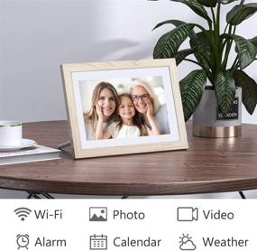 img 1 attached to 🖼️ Enhance Your Memories with Dragon Touch WiFi Digital Picture Frame- Classic 10: 10-inch IPS Touch Screen, HD Display, 16GB Storage, Auto-Rotate, App-Enabled Photo Sharing via Email and Cloud