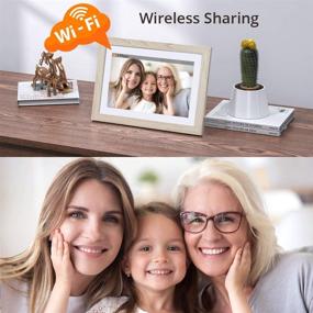 img 2 attached to 🖼️ Enhance Your Memories with Dragon Touch WiFi Digital Picture Frame- Classic 10: 10-inch IPS Touch Screen, HD Display, 16GB Storage, Auto-Rotate, App-Enabled Photo Sharing via Email and Cloud