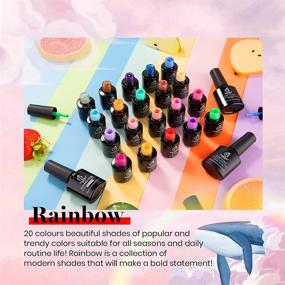 img 3 attached to 💅 Vibrant Gel Nail Polish Set: Beetles 20-Color Rainbow Summer Kit with LED Lamp, Glitter Nude Shades, Glossy & Matte Top Coats - Soak Off, Long-Lasting, Kaleidoscope of Colors