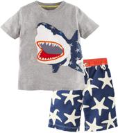 🦖 coralup toddler dinosaur sleeve 4 5years boys' clothing sets- perfect mix of style and comfort logo