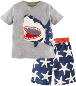 img 4 attached to 🦖 Coralup Toddler Dinosaur Sleeve 4 5Years Boys' Clothing Sets- Perfect Mix of Style and Comfort