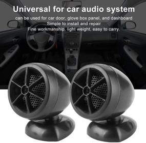 img 2 attached to 🔊 Qiilu Car Speaker, High Performance 1200W 12V Tweeter Mini Horn Music Dome Loudspeaker - Ideal for Car Audio System (Black)