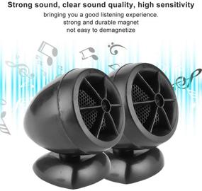 img 3 attached to 🔊 Qiilu Car Speaker, High Performance 1200W 12V Tweeter Mini Horn Music Dome Loudspeaker - Ideal for Car Audio System (Black)