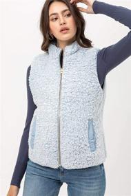 img 3 attached to 🧥 Womens Casual Sherpa Fur Vest: Top-Notch Women's Clothing for Ultimate Style and Comfort