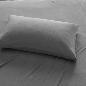 img 4 attached to ❄️ Cold Weather Urban Habitat Sheet Set - 100% Cotton Ultra Soft Bedding, Twin Size, Charcoal