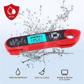 img 1 attached to Thermometer Instant Digital Cooking Waterproof