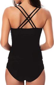 img 3 attached to Vogueric Womens Tankini V Neck Bathing