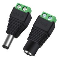 💡 pack of 10 male + 10 female centropower 5.5mm x 2.1mm 12v dc power connector jack adapter for led strip, cctv security camera, cable wire ends plug barrel adapter logo