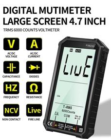 img 3 attached to Digital Multimeter T-RMS 6000 Counts - Multimeter Tester with AC/DC Voltage & Current, Resistance, Capacitance, Frequency, Continuity, Live Detection