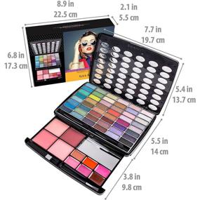 img 1 attached to 💄 SHANY Glamour Girl Vintage Makeup Kit - Eye Shadow, Blush, and Powder Palette