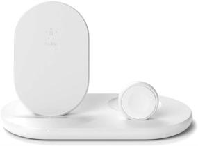 img 3 attached to 📱 Belkin 3-in-1 Wireless Charger for iPhone, Apple Watch, AirPods - Charging Dock Station, iPhone Charging Stand, Apple Watch Charging Dock - White (WIZ001ttWH)