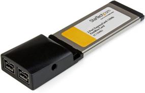 img 4 attached to StarTech.com FireWire 800 ExpressCard Adapter - 2 Port 1394b Laptop Card - Texas Instruments FireWire Card (EC1394B2)