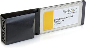 img 1 attached to StarTech.com FireWire 800 ExpressCard Adapter - 2 Port 1394b Laptop Card - Texas Instruments FireWire Card (EC1394B2)