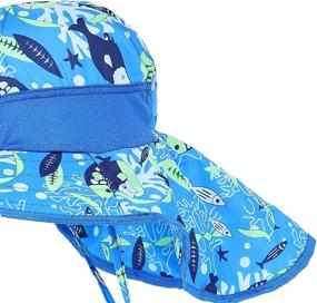 img 2 attached to 🧢 Aenmt Kids Sun Hats: Ultimate Sun Protection Hat for Age 3-12 with Adjustable Large Brim and Neck Flap