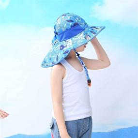 img 1 attached to 🧢 Aenmt Kids Sun Hats: Ultimate Sun Protection Hat for Age 3-12 with Adjustable Large Brim and Neck Flap