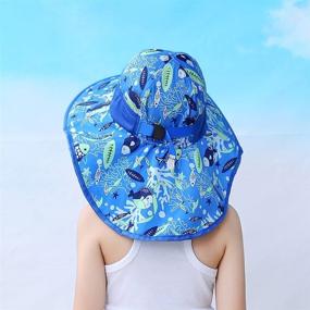 img 3 attached to 🧢 Aenmt Kids Sun Hats: Ultimate Sun Protection Hat for Age 3-12 with Adjustable Large Brim and Neck Flap