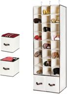 👠 closet shoe organizer - 27 pocket storage hanging rack holder for shoes, over rod hanger caddy, bedroom closets fabric racks organizers - 48" h x 14" d x 18" w logo