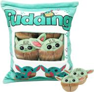 ipeain baby yoda pudding plush pillow throw pillow: soft doll toy and decorative gift for girls kids logo