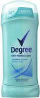 💦 degree women shower clean invisible solid anti-perspirant & deodorant 2.6 oz (pack of 6): invisible protection and freshness that lasts! logo
