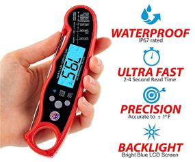 img 2 attached to 🌡️ Versatile Waterproof Meat Thermometer for Cooking, Grilling, and Smoking - Boucher Daniel’s BBQ, Milk, Oil, Yogurt, Meat, Candy, and Food Thermometer. Instant Read Digital Thermometer for Kitchen & Outdoor Cooking