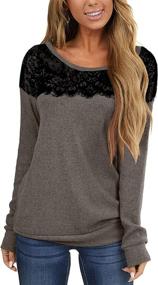 img 3 attached to 👗 Gorgeous and Plush Women's Black Lace Top: Your Perfect Blend of Elegance and Comfort