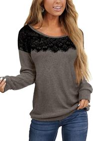 img 2 attached to 👗 Gorgeous and Plush Women's Black Lace Top: Your Perfect Blend of Elegance and Comfort