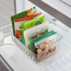 img 2 attached to YouCopia FreezeUp 12-inch Freezer Bin: Fridge Organizer and Storage Solution, BPA-Free Food-Safe Container