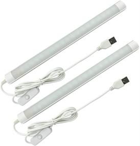 img 4 attached to Pack of 2 USB LED Bar Lights, 3W 3 Feet Wire with 11 Inch Extension, 130 Lumens for Camping, Emergency, Reading, Night Light