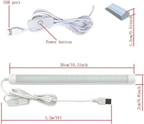 img 3 attached to Pack of 2 USB LED Bar Lights, 3W 3 Feet Wire with 11 Inch Extension, 130 Lumens for Camping, Emergency, Reading, Night Light