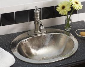 img 1 attached to 💧 Sinkology BOD-0903BRN Dalton Drop-in Handcrafted Bathroom Sink, 20", Hammered Nickel - Exceptional Quality and Unique Design