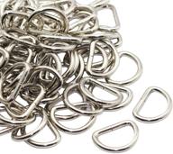 🔗 crocsee metal d ring 3/4 inch - non welded nickel plated pack of 100 (middle) - sturdy and reliable fasteners for various projects logo