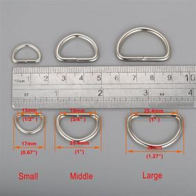 img 3 attached to 🔗 CrocSee Metal D Ring 3/4 inch - Non Welded Nickel Plated Pack of 100 (Middle) - Sturdy and Reliable Fasteners for Various Projects