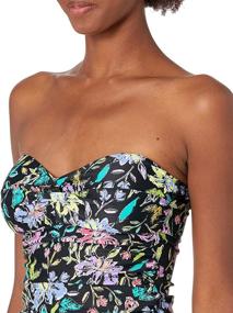 img 1 attached to 👙 Chic and Flattering Coastal Blue Women's Twist Front Bandeau Tankini Top: A Summer Essential